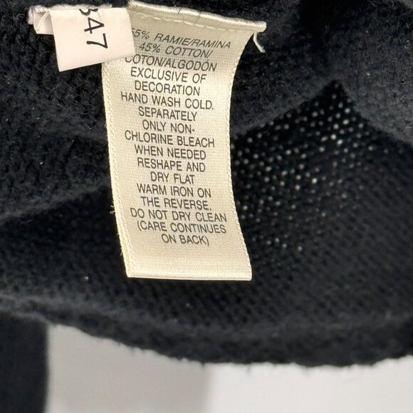 Susan Bristol Hand Embroidered Cat Sweater With Pom Poms & Sequins Long Sleeves - Picture 7 of 11